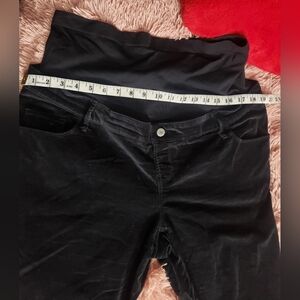 Black Velour Maternity Pants